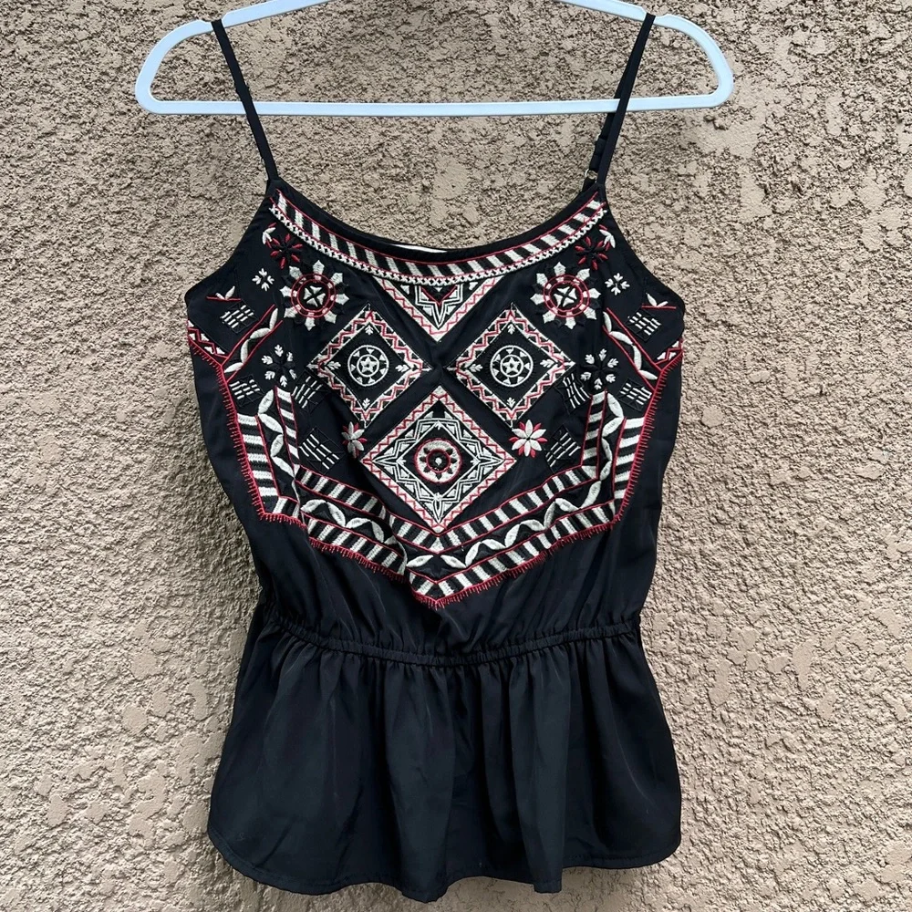 Abercrombie‎ & Fitch Embroidered Babydoll Top